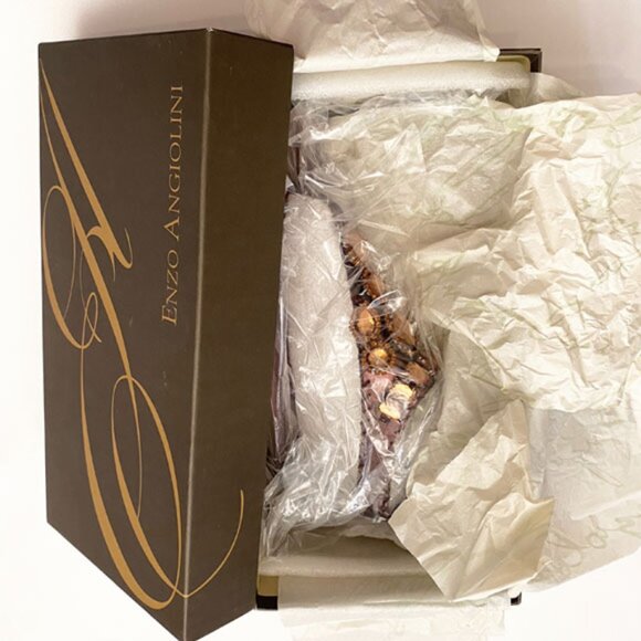 NWT Enzo Angiolini Dark Bronz Jeweled Sandals Size 7 - Picture 10 of 10